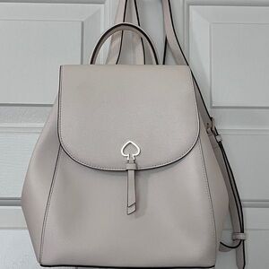 kate spade Pebble Leather Backpack in Light Beige